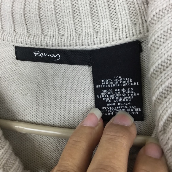 Raisey Shawl Neck Sweater Button Accents Large☺️ - Picture 4 of 4